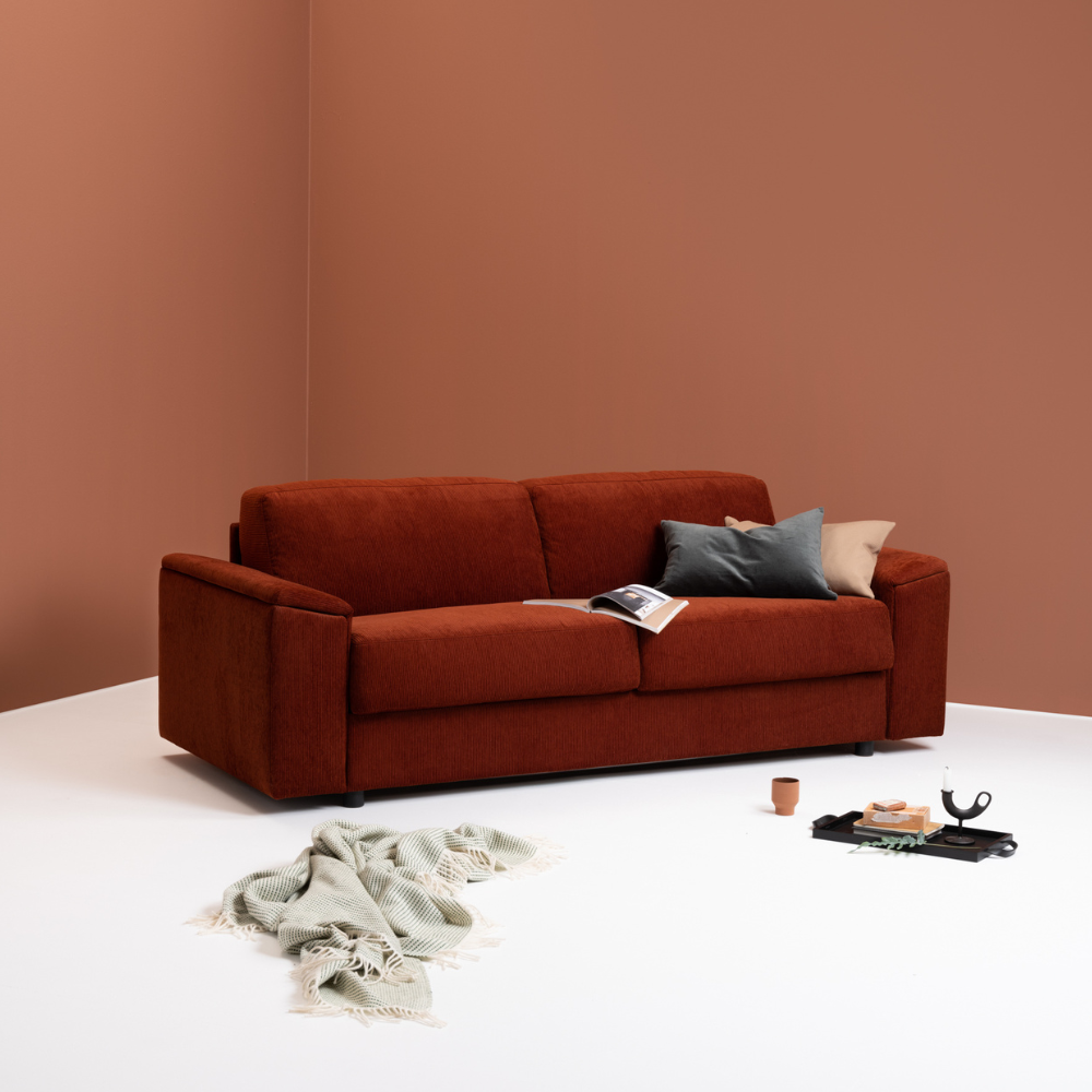 slaapbank bedbank spazio met armleuningen met opbergruimte