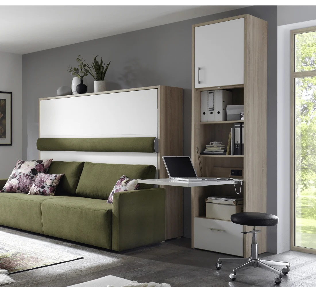 Folding desk narrow space