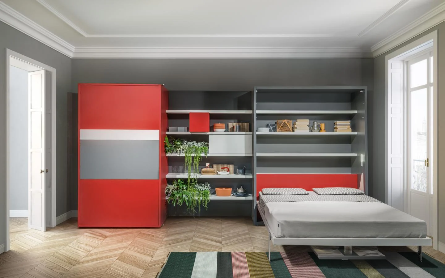 Rollaway bed Penelope dining red Rollaway bed Penelope dining red