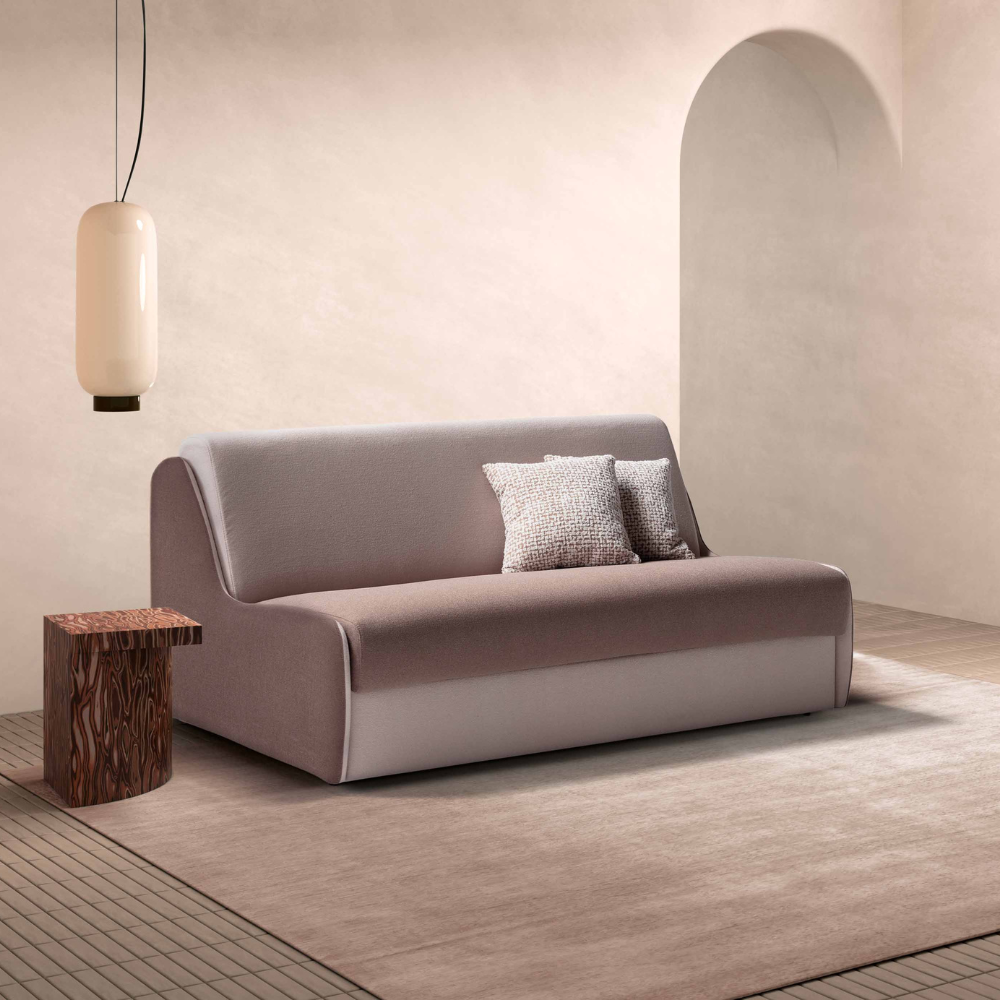 slaapbank bedbank Sax is een smalle bank met een mooie vormgeving en een goed bed