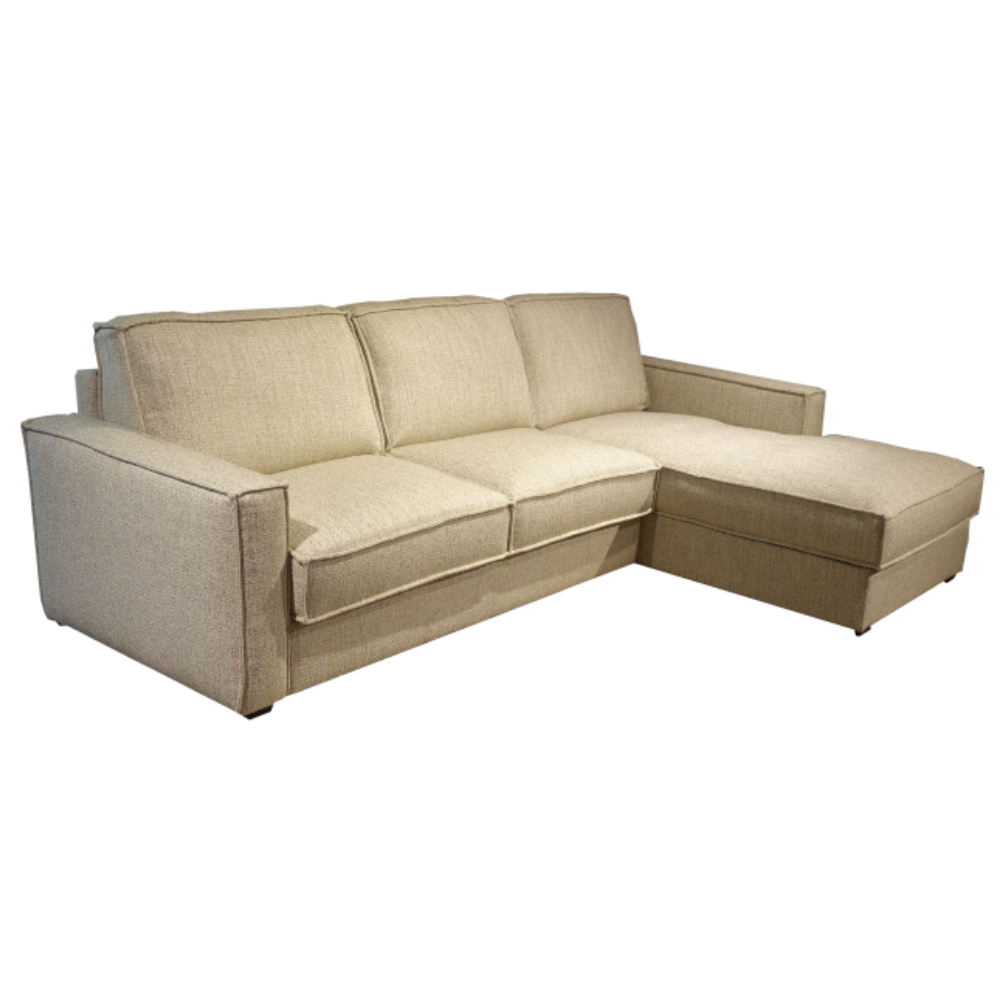 Hoekslaapbank hoekbedbank Morgan met longchair zit en ligt heerlijk