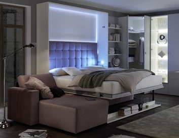 Wall bed Space With Longchair Sofa As Bed 2