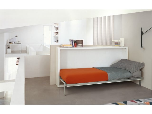 Wall bed or folding bed Poppi with folded bed in the room