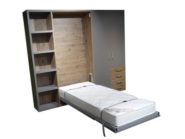 The single Rapido wall bed with fully folded down bed