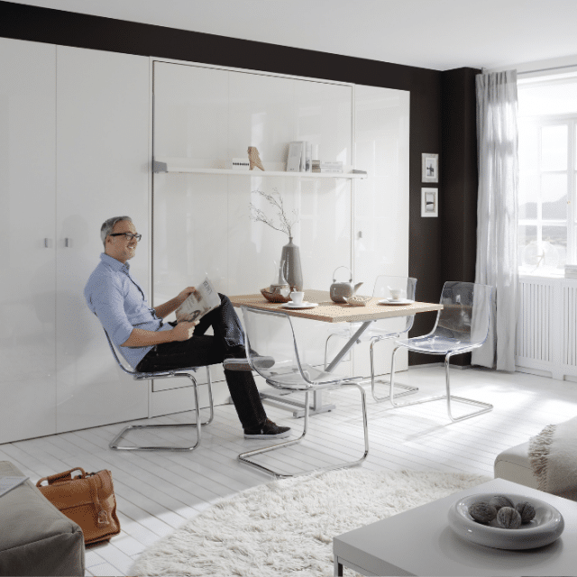 Wall bed Space with table for comfortable sitting