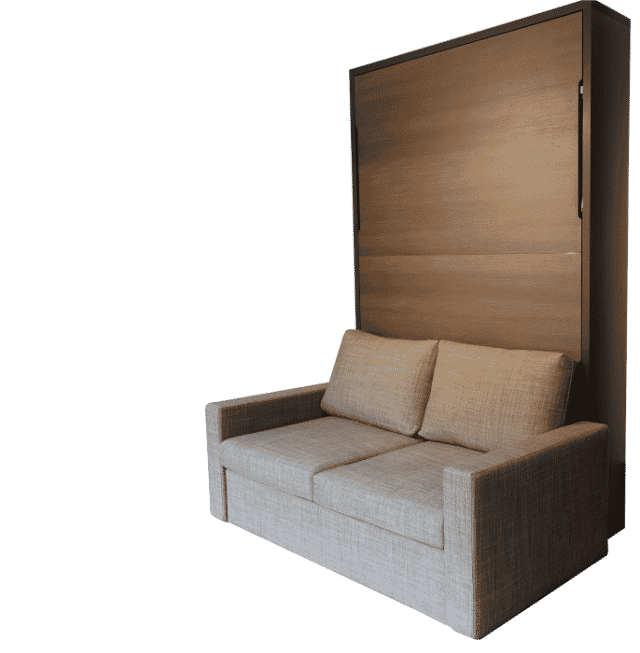 The comfortable sofa of the wall bed Cubo Murphy