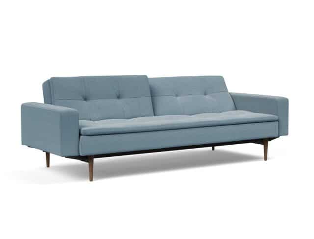 Dublexo Styletto Sofa Bed Dark Wood With Arms 558 P6 Web