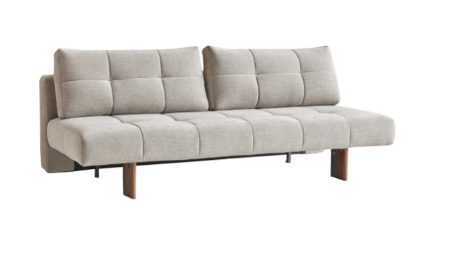 beautiful sleek Eilis sofa bed with dark wooden legs